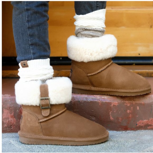 BearPaw Shoes - BEARPAW Abby Color Hickory 1257W winter boots wool blend suede